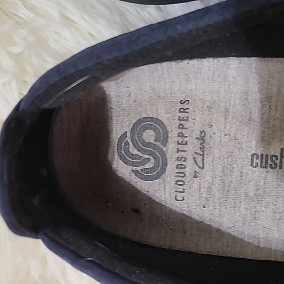 CLARKS Cloudsteppers Women's Blue Lace Up Fabrique tennis Shoe - Size 9.5 - Picture 2 of 9